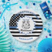 Ruheständische Polizei Herzlichen Glückwunsch Ruhe Pappteller (Party)