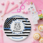 Ruheständische Polizei Herzlichen Glückwunsch Ruhe Pappteller (Party)