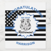 Ruheständische Polizei Herzlichen Glückwunsch Ruhe Weinetikett (Einzelnes Label)