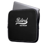 Ruheständischer Elektro-Party-Geschenk Laptopschutzhülle (Vorderseite Links)
