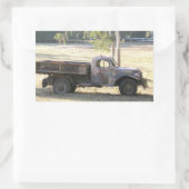 Ruheständischer Power Wagon, alter Lieferwagen Rechteckiger Aufkleber (Tasche)