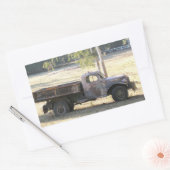 Ruheständischer Power Wagon, alter Lieferwagen Rechteckiger Aufkleber (Umschlag)