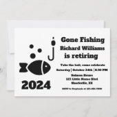 Ruheständler Fischen Moderne Minimalistische Alter Einladung (Vorderseite)