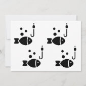 Ruheständler Fischen Moderne Minimalistische Alter Einladung (Rückseite)