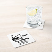 Ruheständler Fischen Moderne Minimalistische Alter Rechteckiger Pappuntersetzer (Vor Ort)