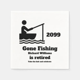 Ruheständler Fischen Moderne Minimalistische Alter Serviette