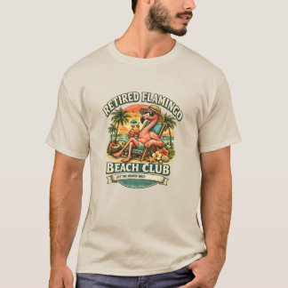 Ruheständler Flamingo Beach Club Individuelle Pens T-Shirt