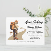 Ruheständler für Gone Wandern Nächstes Erlebnisren Einladung (Stehend Vorderseite)