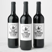 Ruheständler Gone Fishing Stehende Fischer Ruhesta Weinetikett (Flaschen)