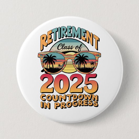 Ruheständler-Klasse 2025 Countdown läuft Button (Vorderseite)