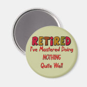 Ruheständler meistert nichts magnet (Vorderseite/Rückseite)