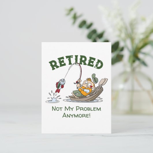 Ruheständler nicht mein Problem noch mehr Funny Fi Postkarte (Stehend Vorderseite)