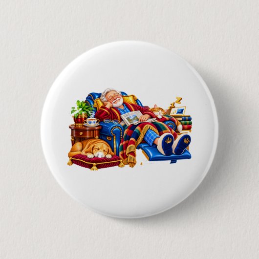 Ruheständler-Profi-Nickerchen-Abteilung Button (Vorderseite)