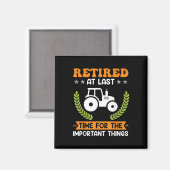 Ruheständler von Bauern Rente Magnet (Vorderseite/Rückseite)