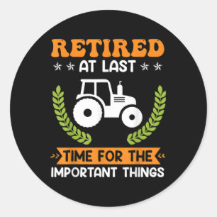 Ruheständler von Bauern Rente Runder Aufkleber