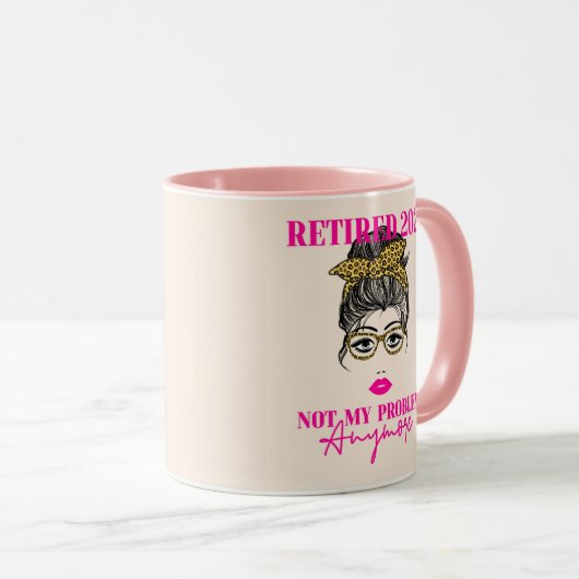 Ruheständlerin 2023 Ruhestand Frauen Gesicht Lippe Tasse (VorderseiteRechts)