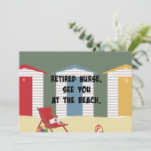 Ruheständlerin. Bis zum Strand, Karte (Stehend Vorderseite)
