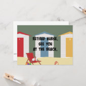 Ruheständlerin. Bis zum Strand, Karte (Vorderseite/Rückseite Beispiel)