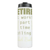 Ruheständlerin des englischen Bulldoghundes Thermosbecher (Vorderseite)