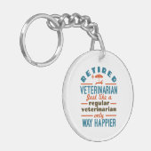 Ruheständlerin für Veterinärwesen Schlüsselanhänger (Vorderseite links)