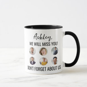 Ruheständlerin geht weg mit Fotos Tasse