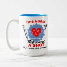 Ruheständlerin gibt Ruhestand einen Shot Funny Pun Zweifarbige Tasse