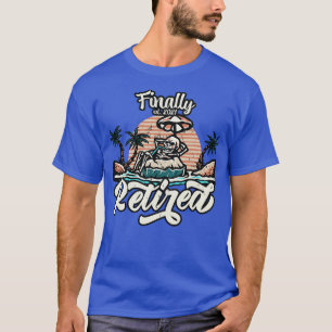 Ruheständlerin Retro Skeleton Beach Rente T-Shirt