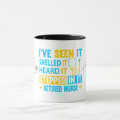 Ruheständlerin. Sehen, hineingehauen Tasse (Zentrum)