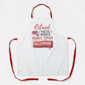 Ruheständlicher Postarbeiter Funny Pension Gag Schürze (Vorderseite)