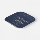 Ruhestandpapier-Platte Elegantes Silber, Marine Pappteller (Gewinkelt)