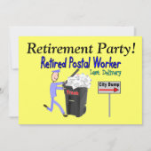 Ruhestands-Einladung-Postarbeitskraft Einladung (Vorderseite)