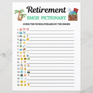 Ruhestands-Emoji-Pictionary-Spiel