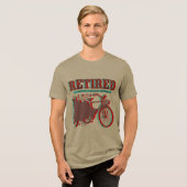 Ruhestands-Fahrrad-Geschenk-Design Tri-Blend Shirt (Vorderseite voll)
