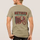 Ruhestands-Fahrrad-Geschenk-Design Tri-Blend Shirt (Rückseite)