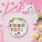 Ruhestands-Fiesta-Pappteller - Weiß Pappteller (Party)