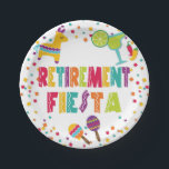 Ruhestands-Fiesta-Pappteller - Weiß Pappteller<br><div class="desc">Perfektes Einzelteil,  zum irgendeines Fiesta-Ruhestands-Party zu beglückwünschen!</div>