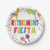 Ruhestands-Fiesta-Pappteller - Weiß Pappteller (Vorderseite)