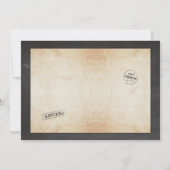 Ruhestands-Foto-Kreide-rustikale Party Einladung (Rückseite)