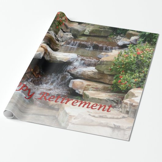 Ruhestands-Garten-Wasserfall-Kaskaden-Geschenkpapi Geschenkpapier (Ungerollt)
