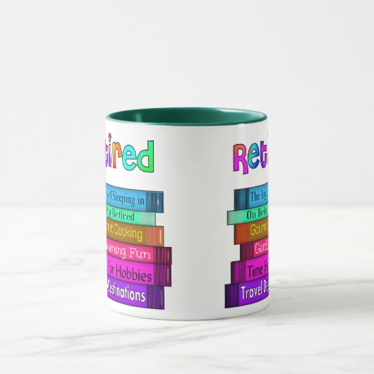 Ruhestands-Geschenk-einzigartiger Stapel des Tasse (Zentrum)