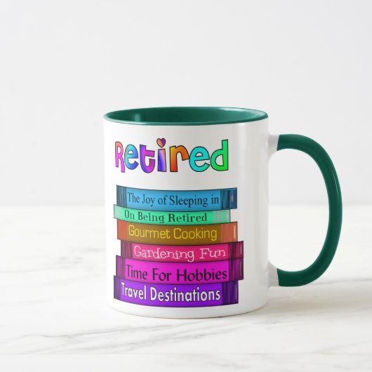 Ruhestands-Geschenk-einzigartiger Stapel des Tasse (Rechts)