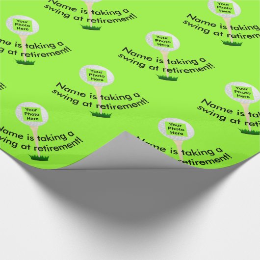 Ruhestands-Geschenk-Verpackung (Golf) Geschenkpapier (Ecke)