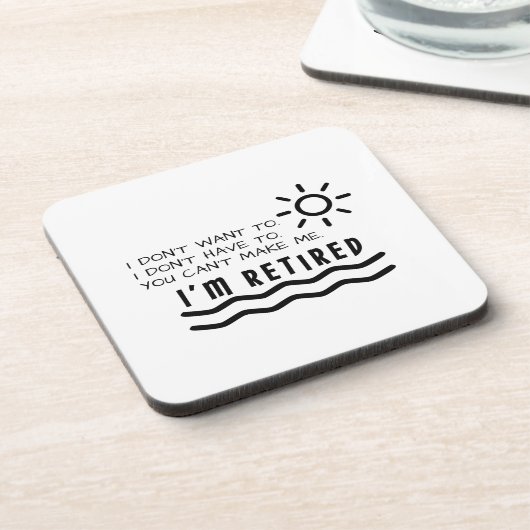 Ruhestands-Geschenke lustig für Getränkeuntersetzer (Linke Seite)