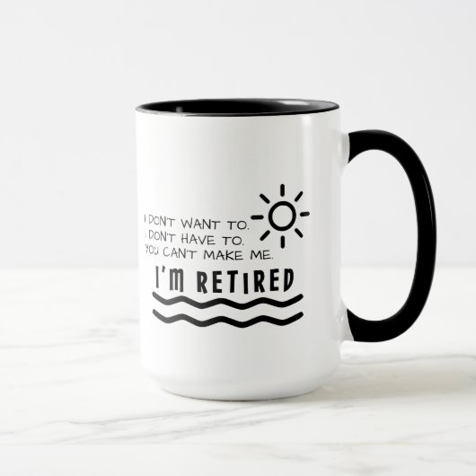 Ruhestands-Geschenke lustig für Tasse (Rechts)