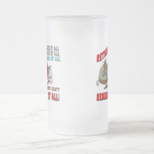 Ruhestands-Geschenke und Ruhestands-T - Shirts Mattglas Bierglas (Mittel)