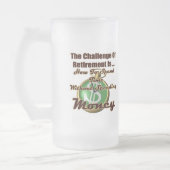 Ruhestands-Geschenke und Ruhestands-T - Shirts Mattglas Bierglas (Links)