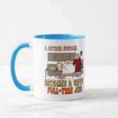 Ruhestands-Geschenke und Ruhestands-T - Shirts Tasse (Links)