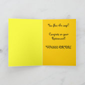 RUHESTANDS-GLÜCKWUNSCH KARTE (Innenseite)