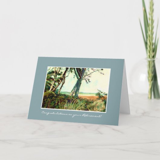 Ruhestands-Glückwunsch-Karte - Norfolk-Strand Karte (Vorderseite)