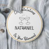Ruhestands-Gratulation personalisierter Name Anden Button (Beispiel)